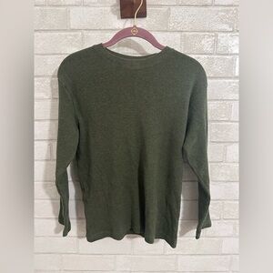 Green Waffel Knit Thermal Size M 10/12 #3001